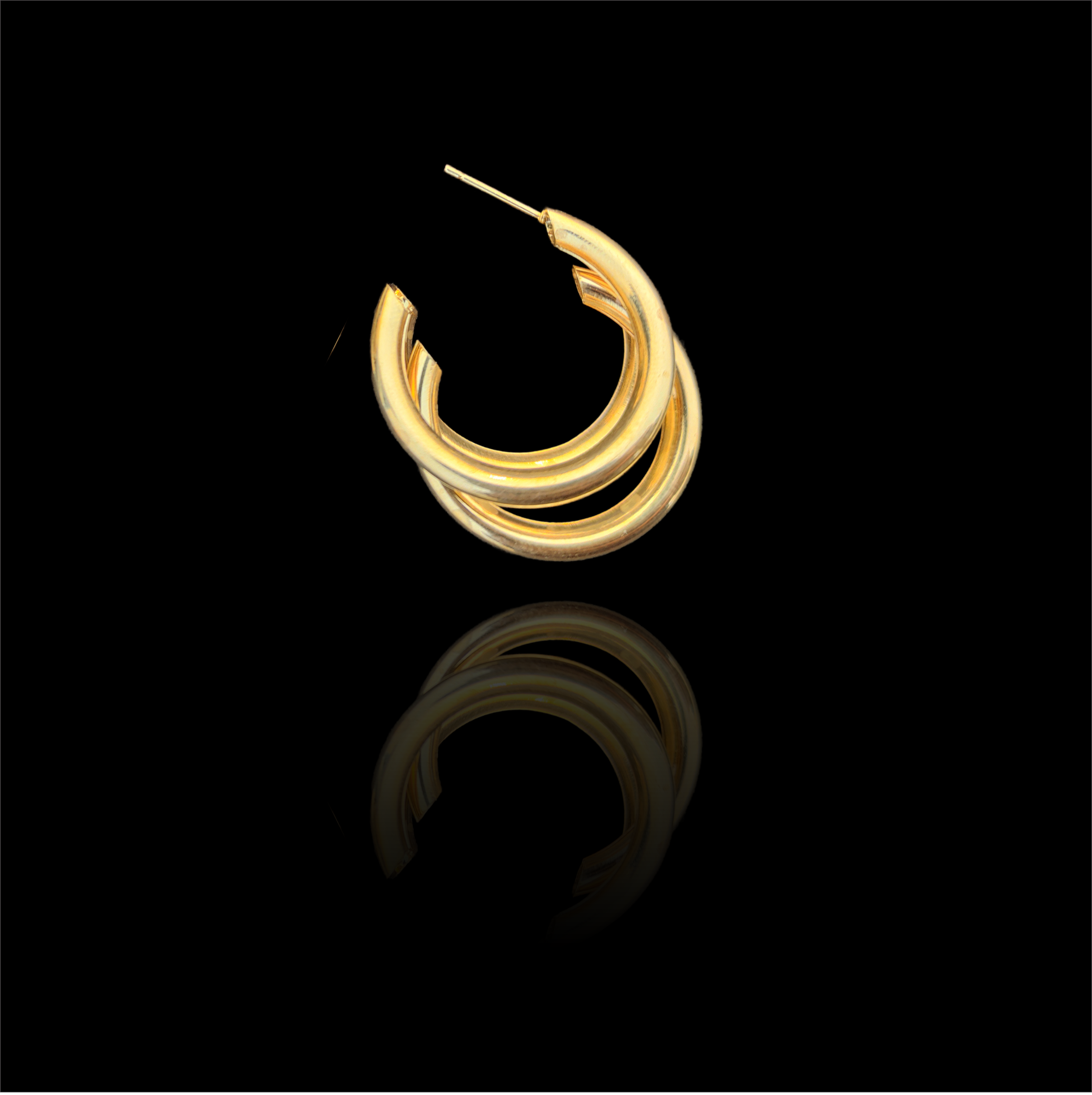 GOLD VIVID ARC EARRINGS - Image 3