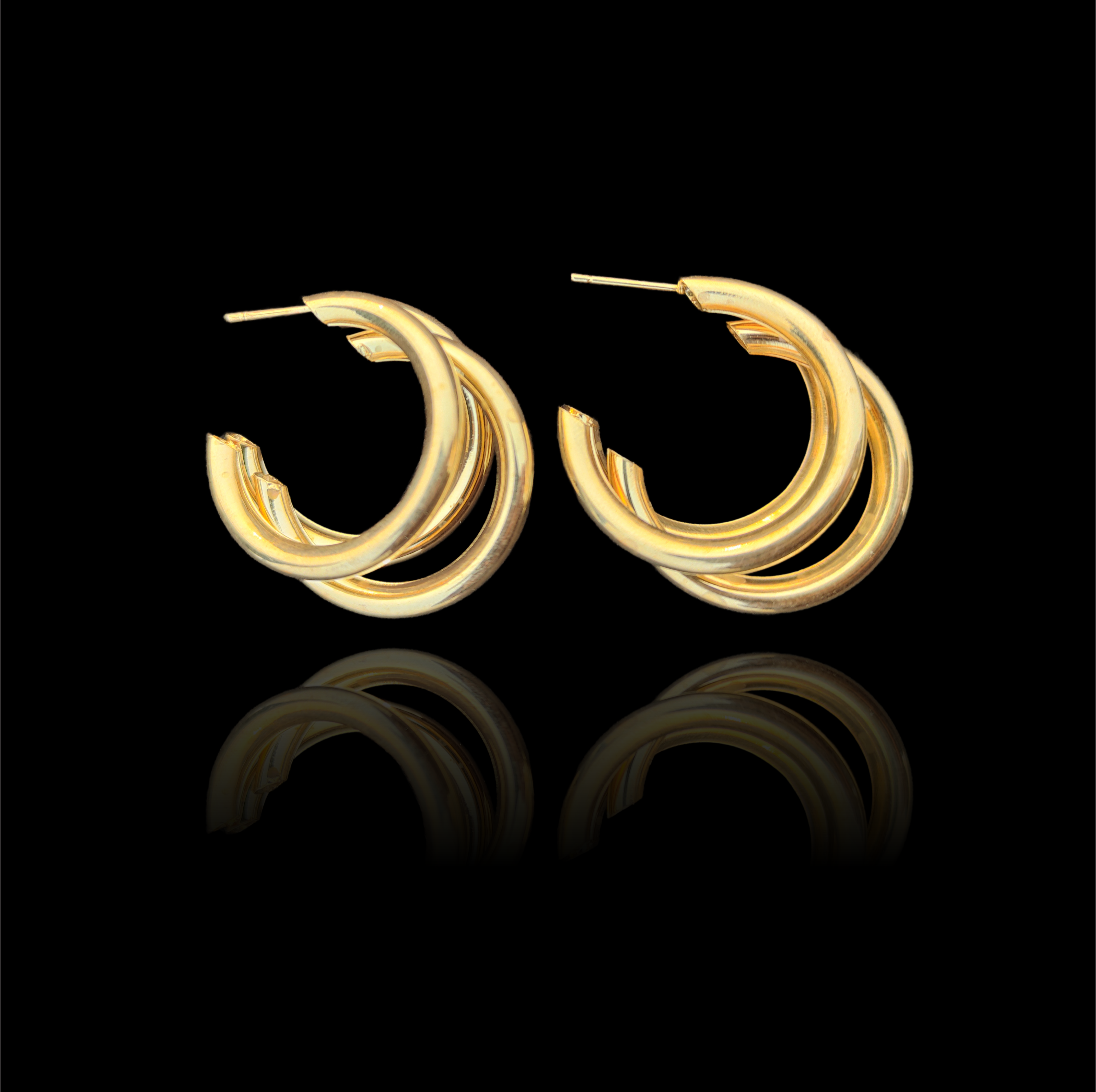GOLD VIVID ARC EARRINGS - Image 2